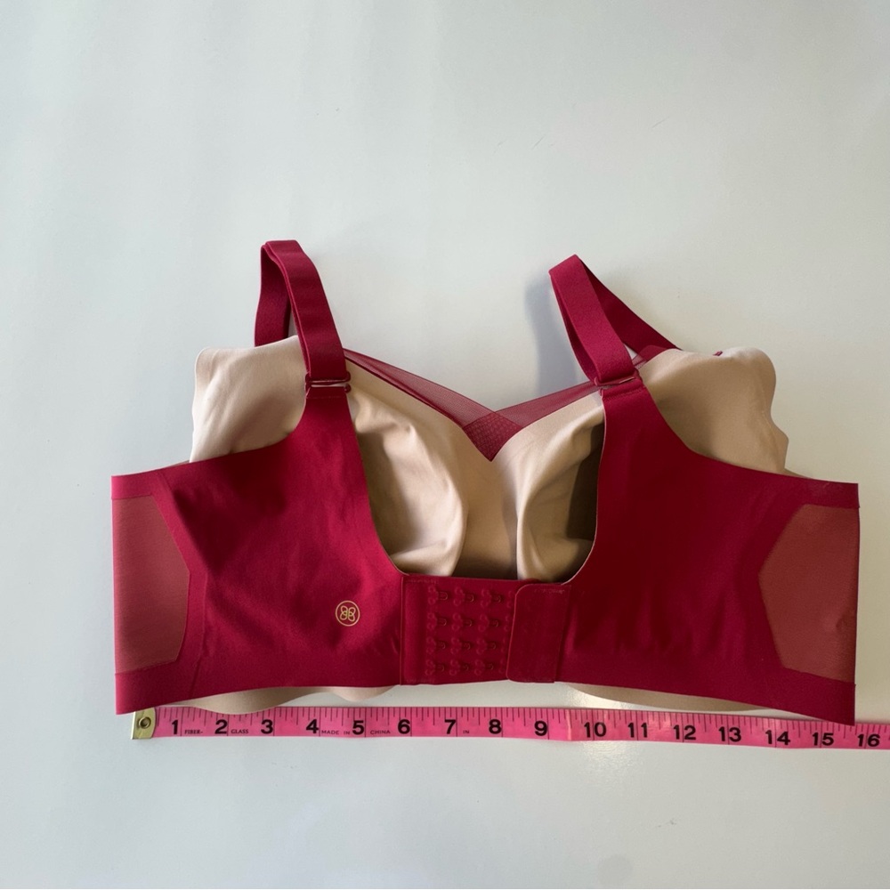 HONEYLOVE Crossover Wireless Lift Comfort Bra in Deep Red 1X - Picture 5 of 6
